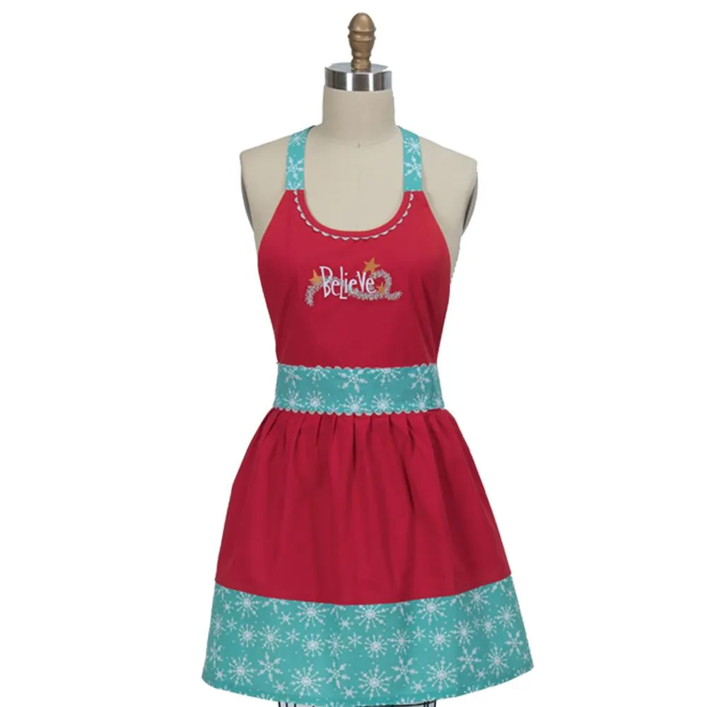 Snowman Sentiments Child and Hostess Apron