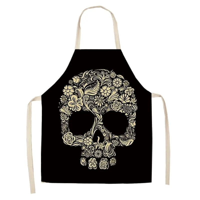 Sugar Skull Patterned Kitchen Apron