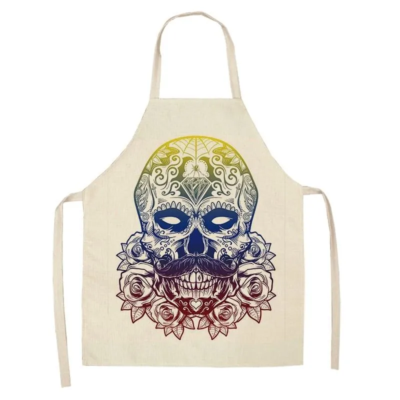 Sugar Skull Patterned Kitchen Apron