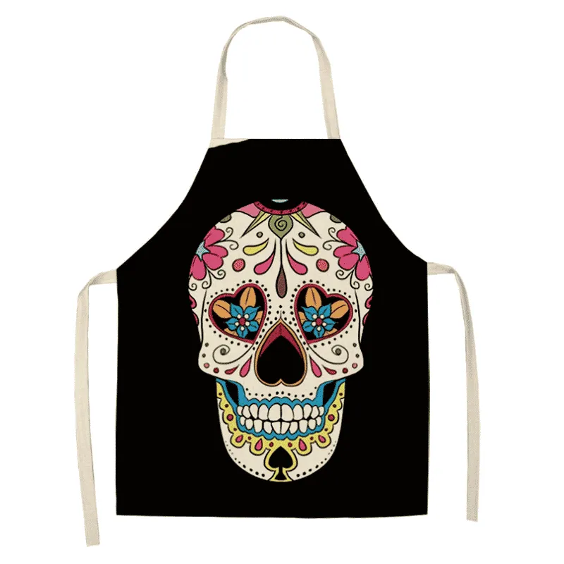 Sugar Skull Patterned Kitchen Apron