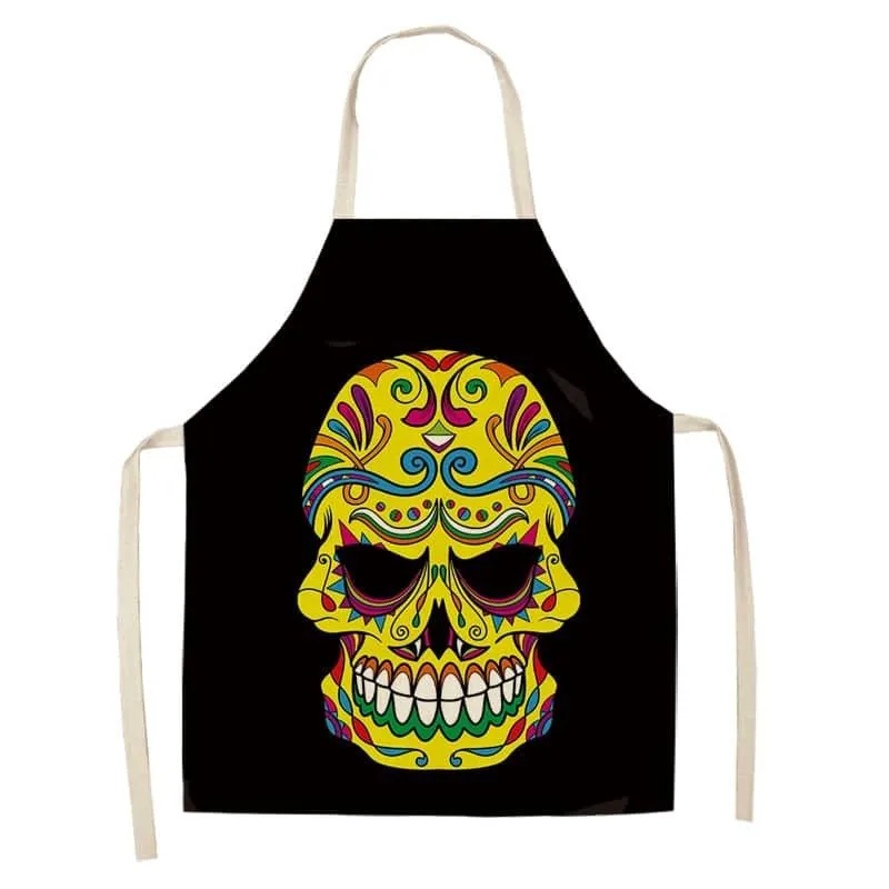 Sugar Skull Patterned Kitchen Apron