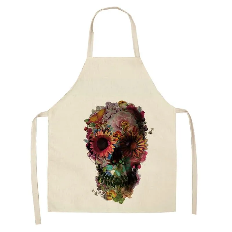 Sugar Skull Patterned Kitchen Apron