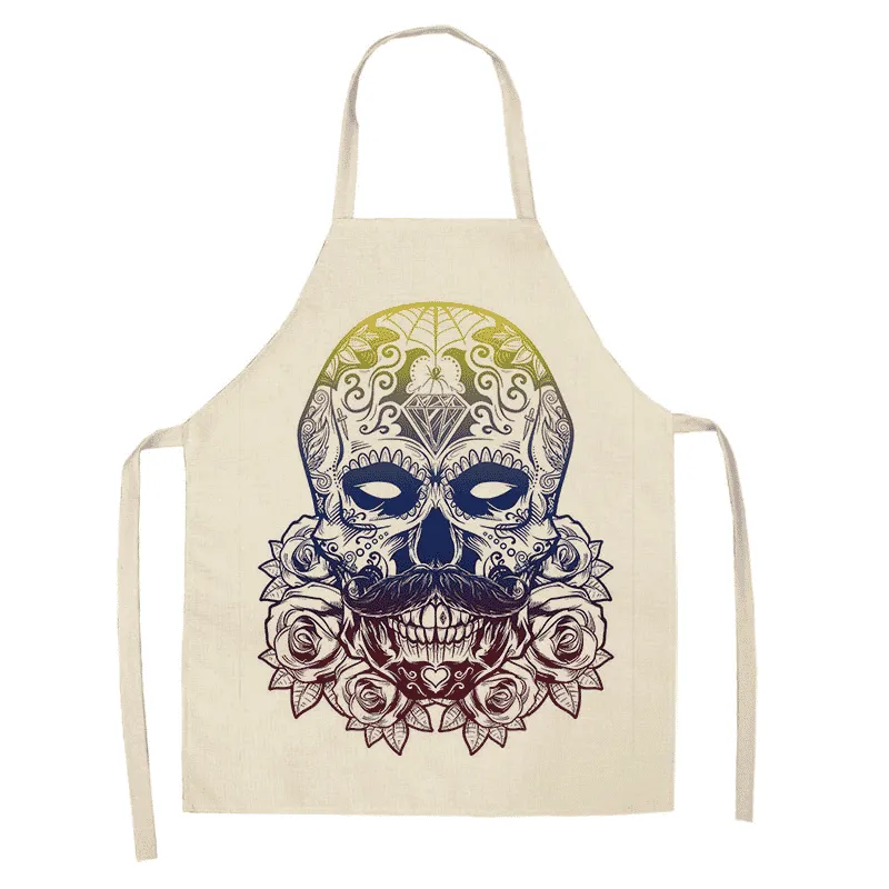 Sugar Skull Patterned Kitchen Apron