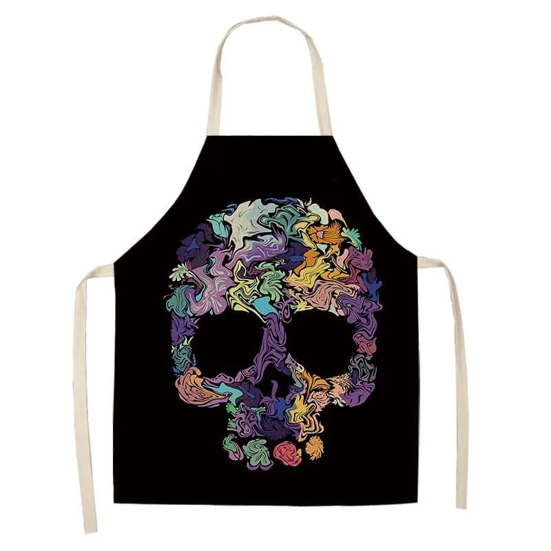 Sugar Skull Patterned Kitchen Apron
