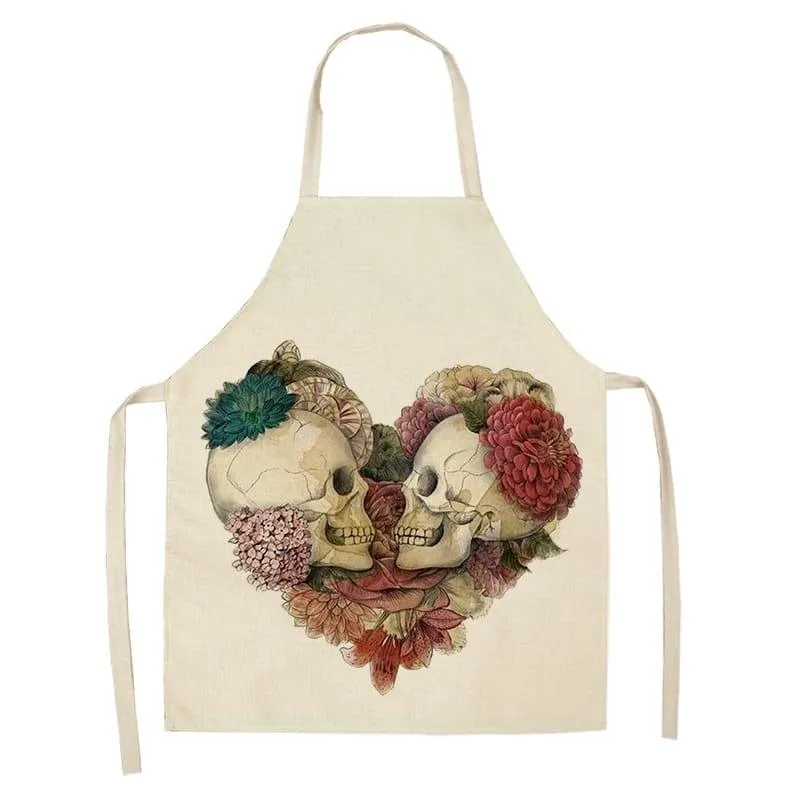 Sugar Skull Patterned Kitchen Apron