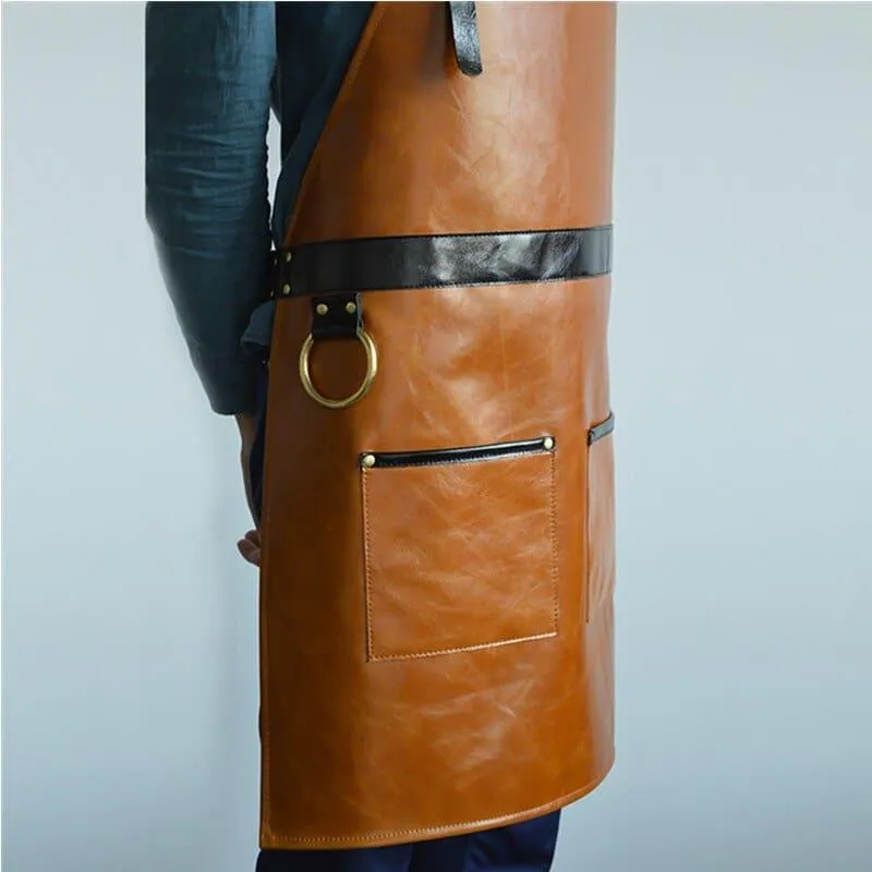 Unisex Leather Apron for Kitchen