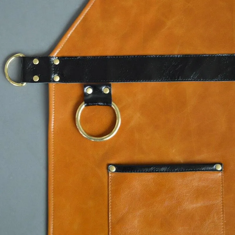 Unisex Leather Apron for Kitchen
