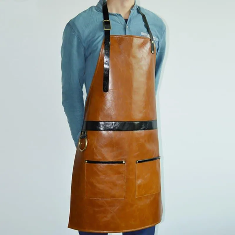 Unisex Leather Apron for Kitchen
