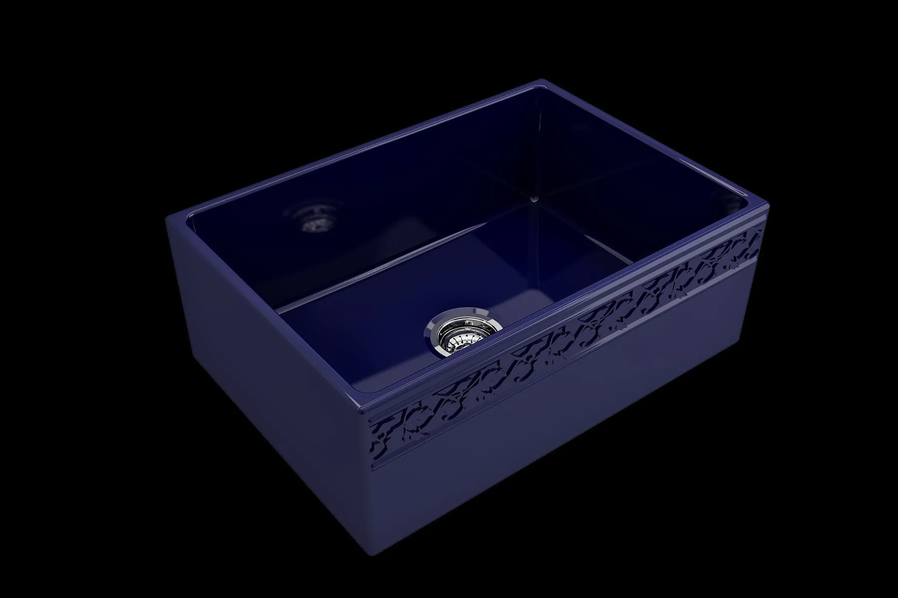 Vigneto 27" x 19" x 10" Single-Basin Farmhouse Apron Front Kitchen Sink in Sapphire Blue