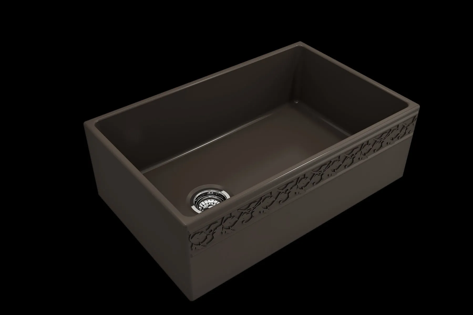 Vigneto 30" x 19" x 10" Single-Basin Farmhouse Apron Front Kitchen Sink in Matte Brown