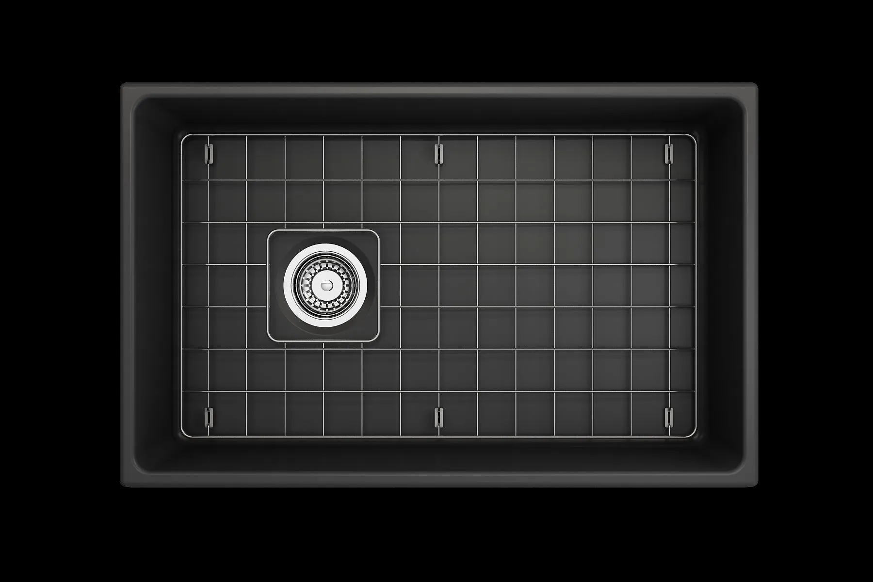 Vigneto 30" x 19" x 10" Single-Basin Farmhouse Apron Front Kitchen Sink in Matte Dark Gray