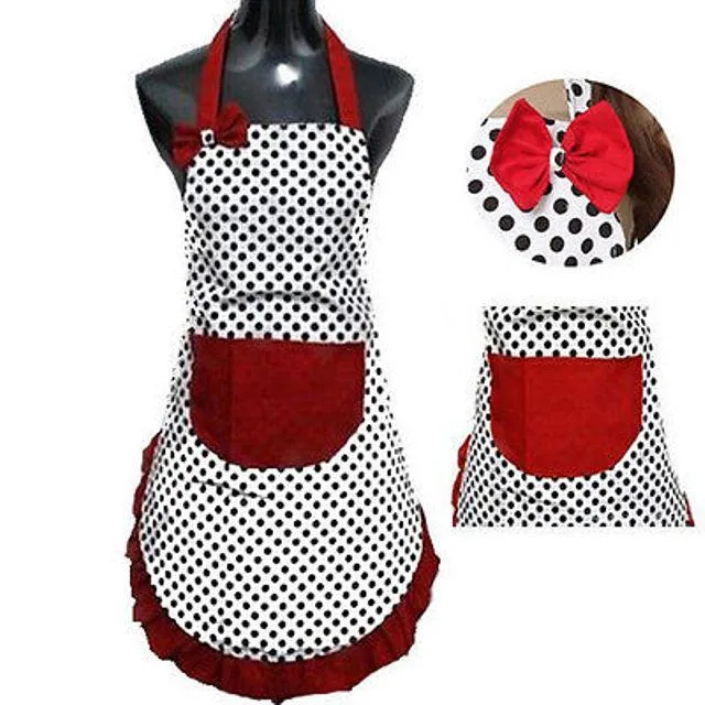 Vintage Wearproof Cotton Women's Kitchen Apron