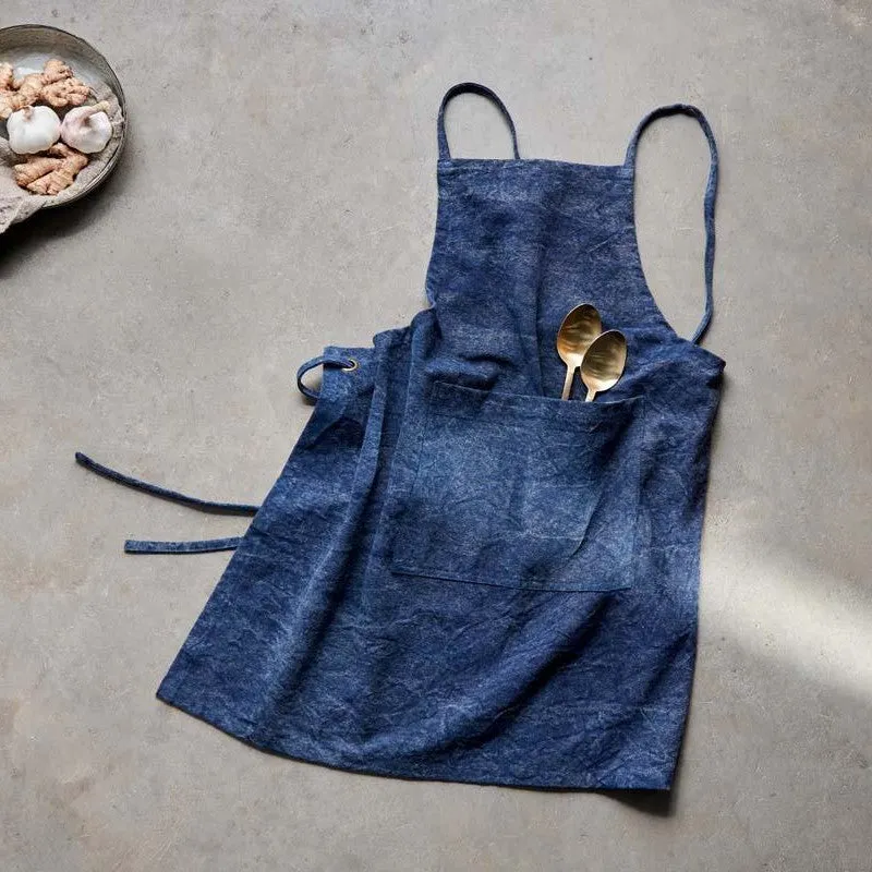 Washed Canvas Apron - Rust or Navy