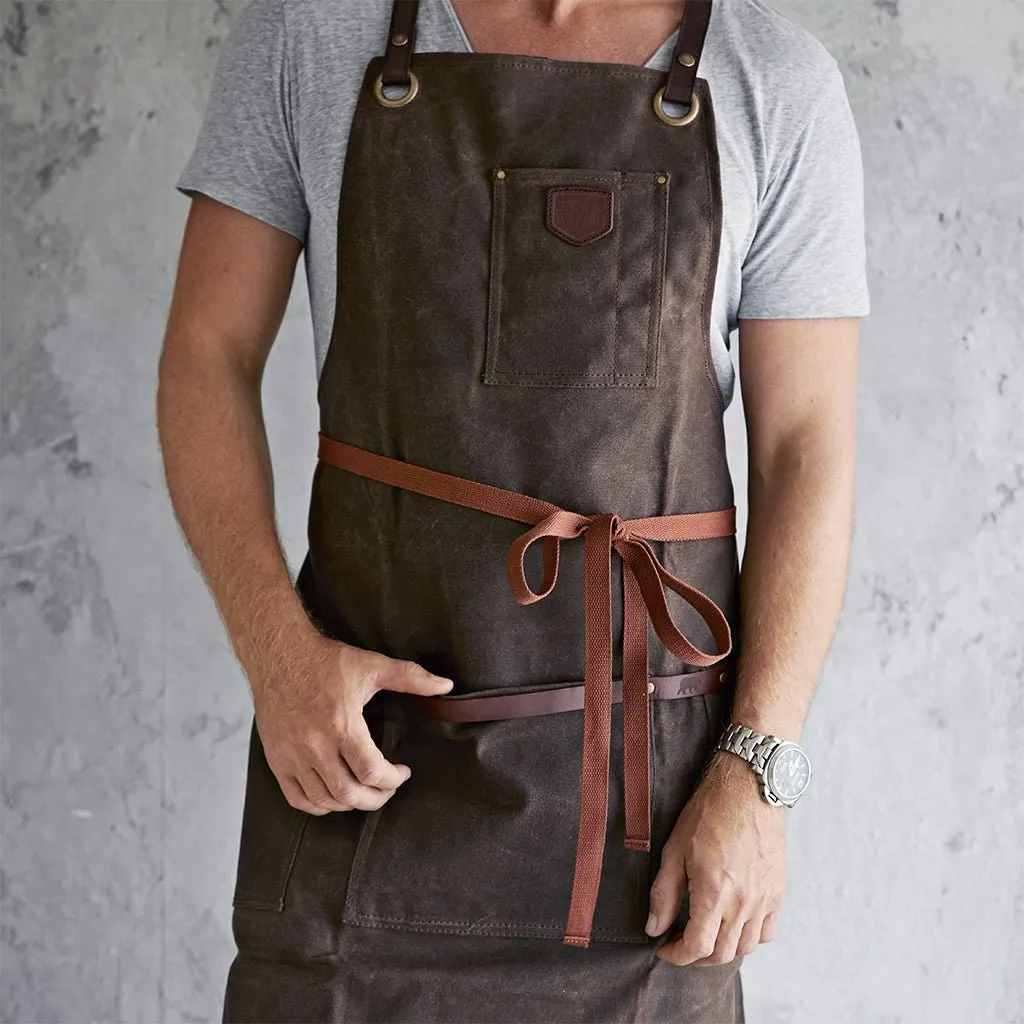 Waxed Canvas & Leather Apron