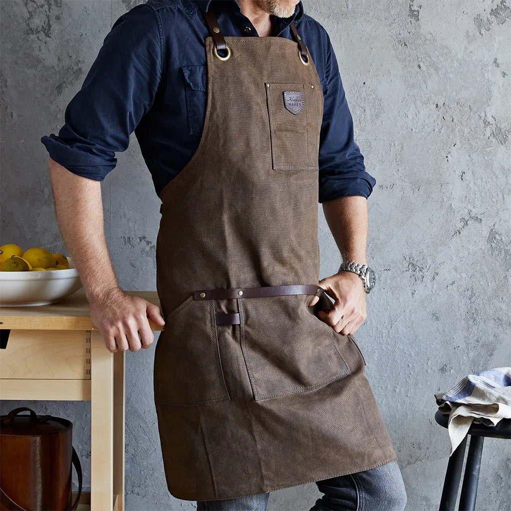 Waxed Canvas & Leather Apron