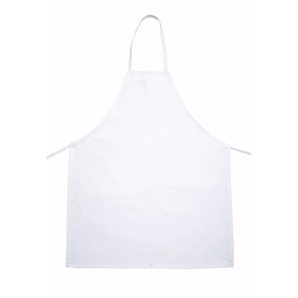 Winco BA-3226WH White Full Length Bib Apron