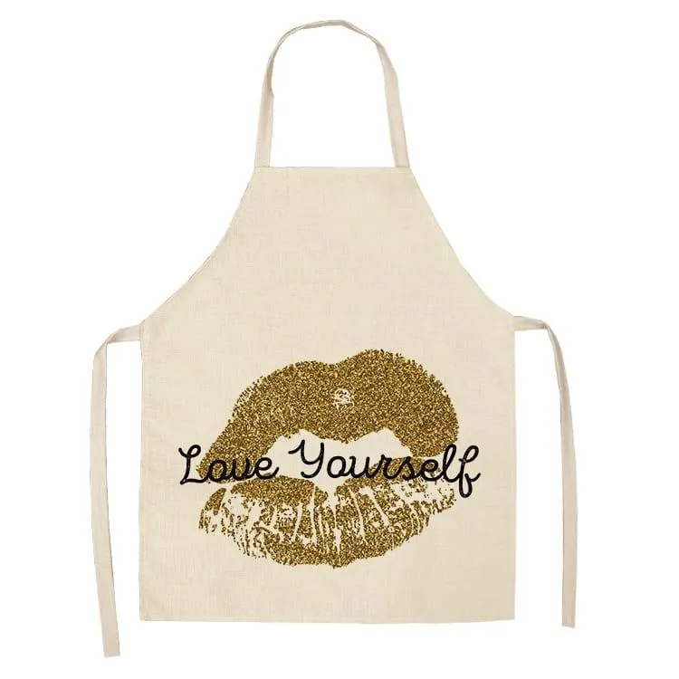 Women's Bronze Patterned Kitchen Apron