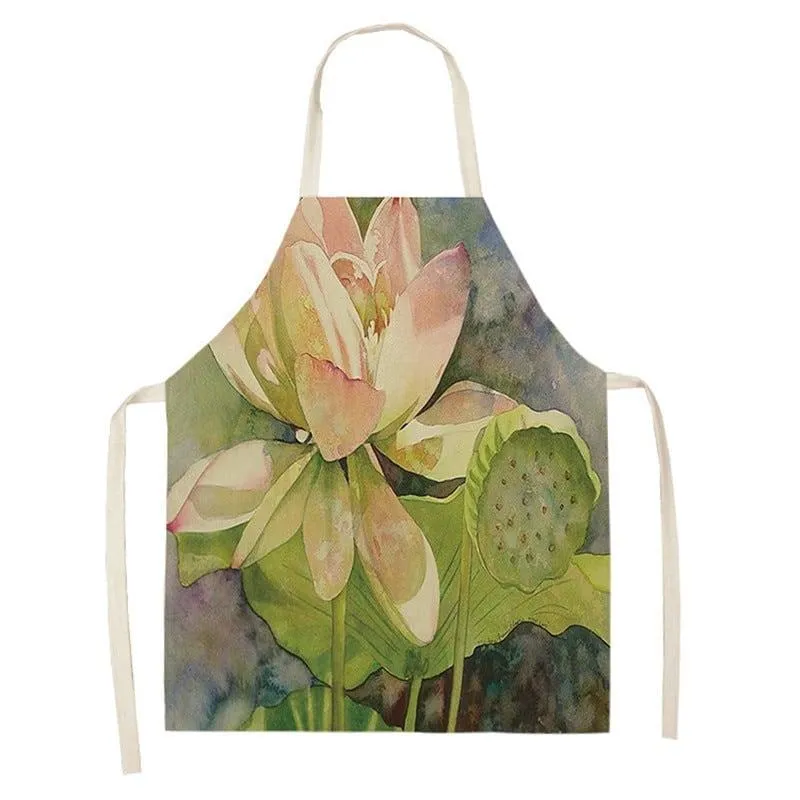 Women's Flower Printed Cotton Apron