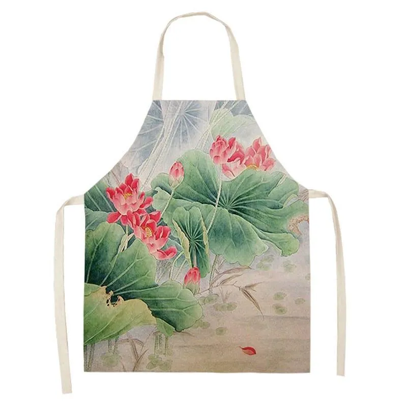 Women's Flower Printed Cotton Apron