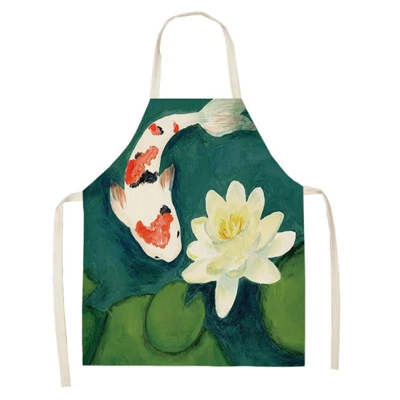 Women's Flower Printed Cotton Apron