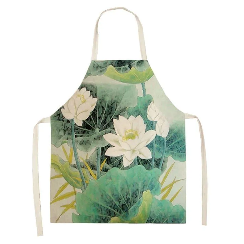 Women's Flower Printed Cotton Apron
