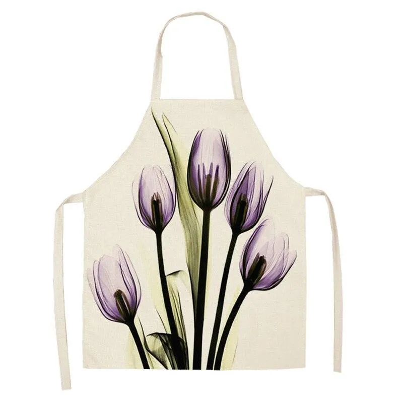 Women's Flower Printed Cotton Apron