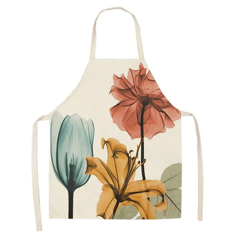 Women's Flower Printed Cotton Apron