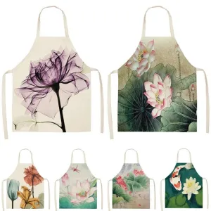 Women's Flower Printed Cotton Apron