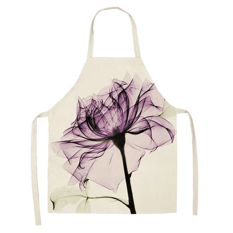 Women's Flower Printed Cotton Apron