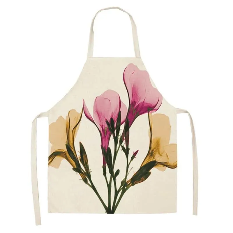 Women's Flower Printed Cotton Apron