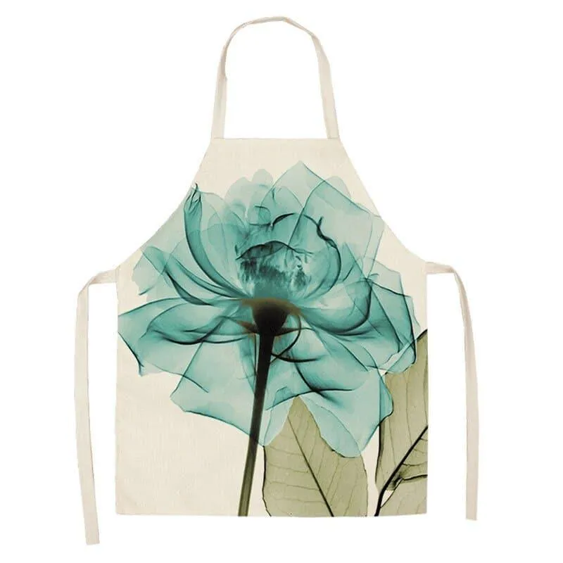Women's Flower Printed Cotton Apron