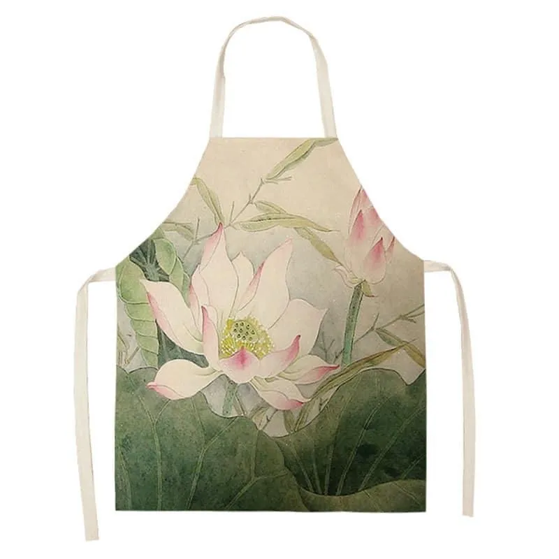 Women's Flower Printed Cotton Apron