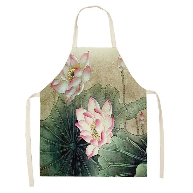 Women's Flower Printed Cotton Apron