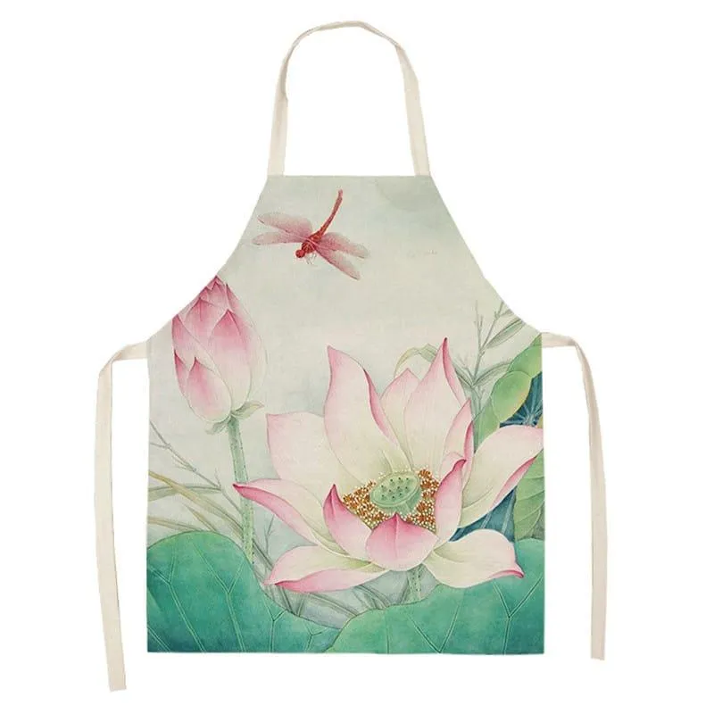 Women's Flower Printed Cotton Apron