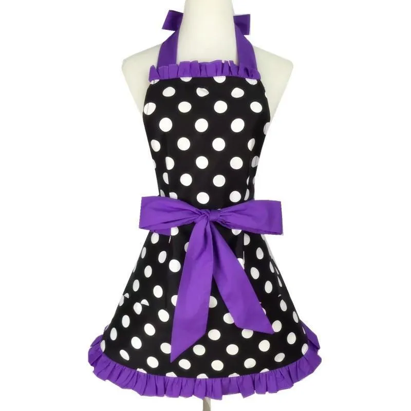 Women's Retro Polka Dot Kitchen Apron