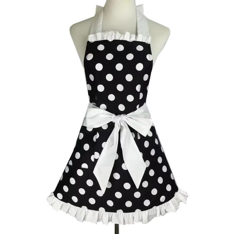 Women's Retro Polka Dot Kitchen Apron