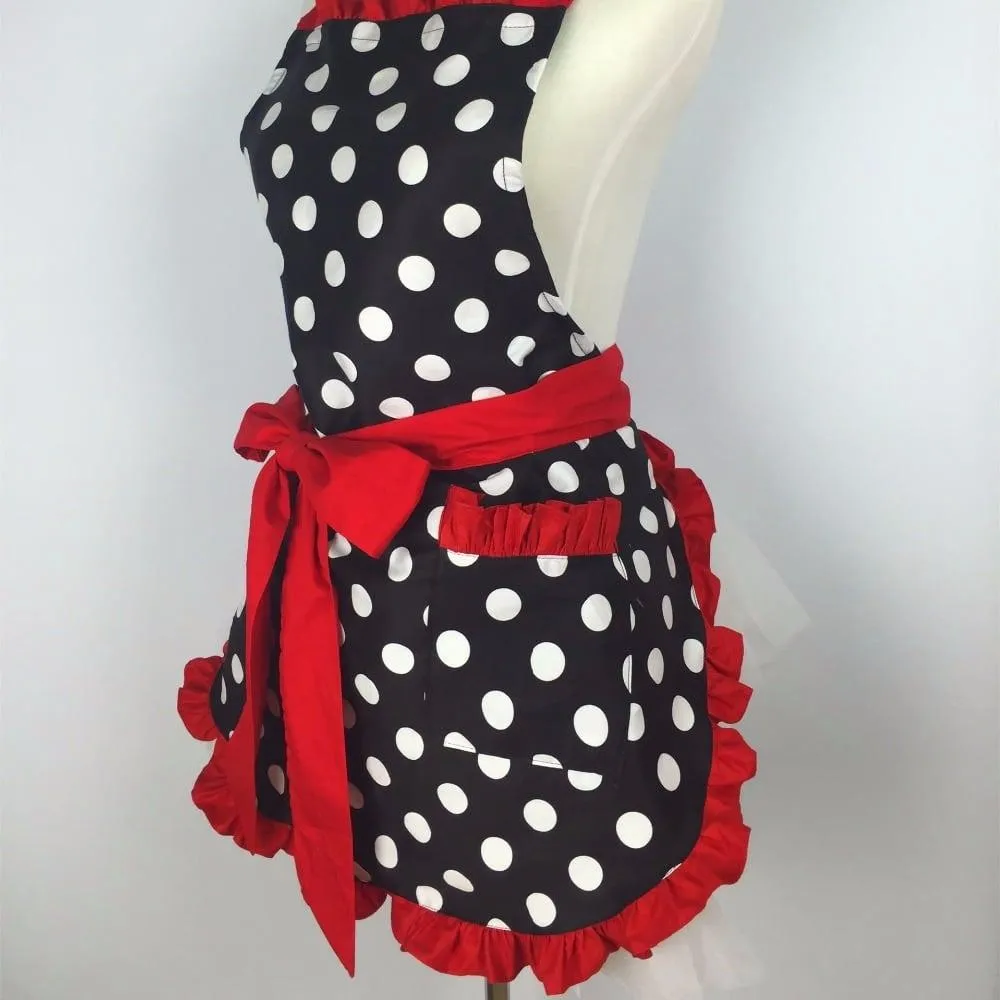 Women's Retro Polka Dot Kitchen Apron