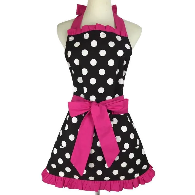 Women's Retro Polka Dot Kitchen Apron