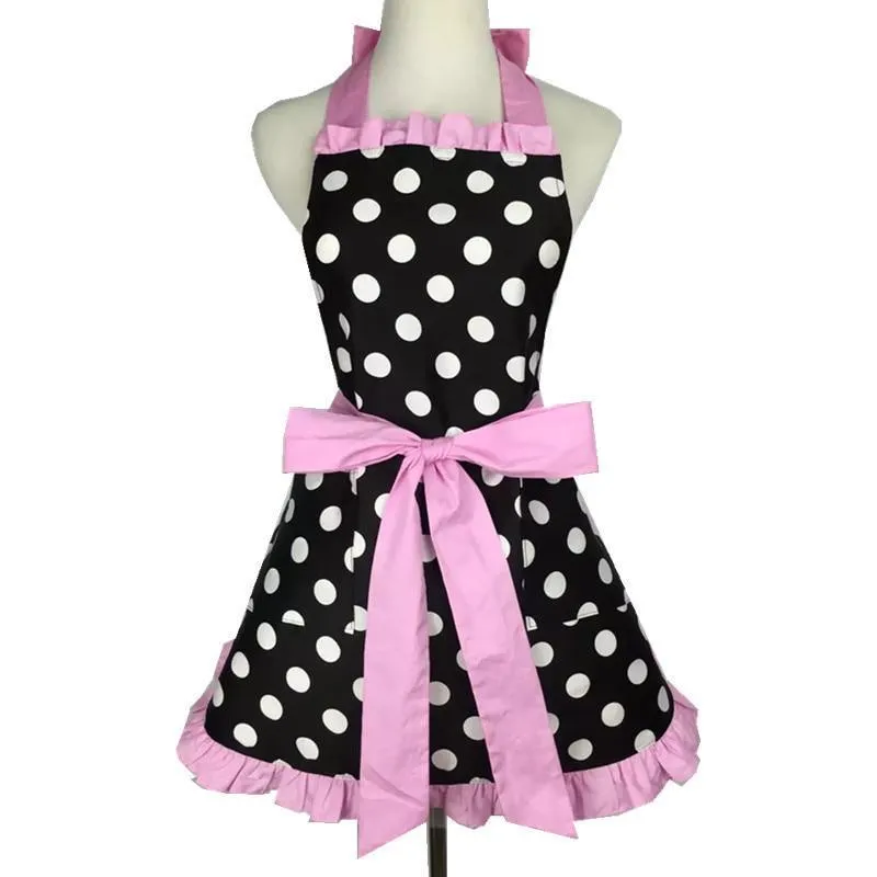 Women's Retro Polka Dot Kitchen Apron