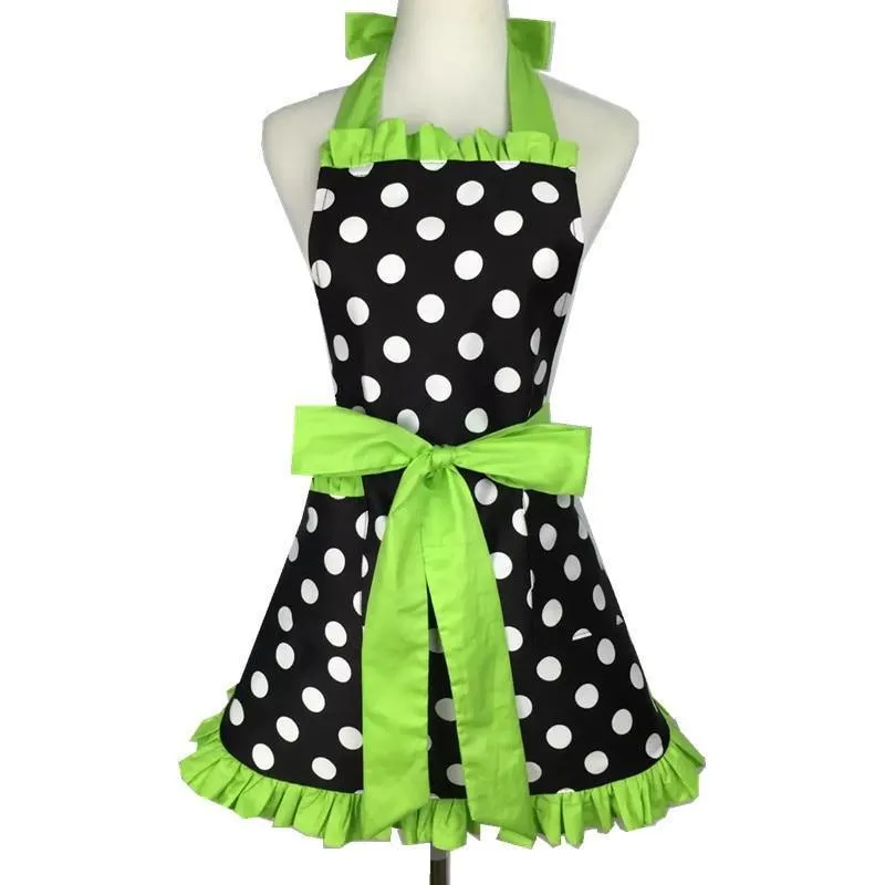 Women's Retro Polka Dot Kitchen Apron