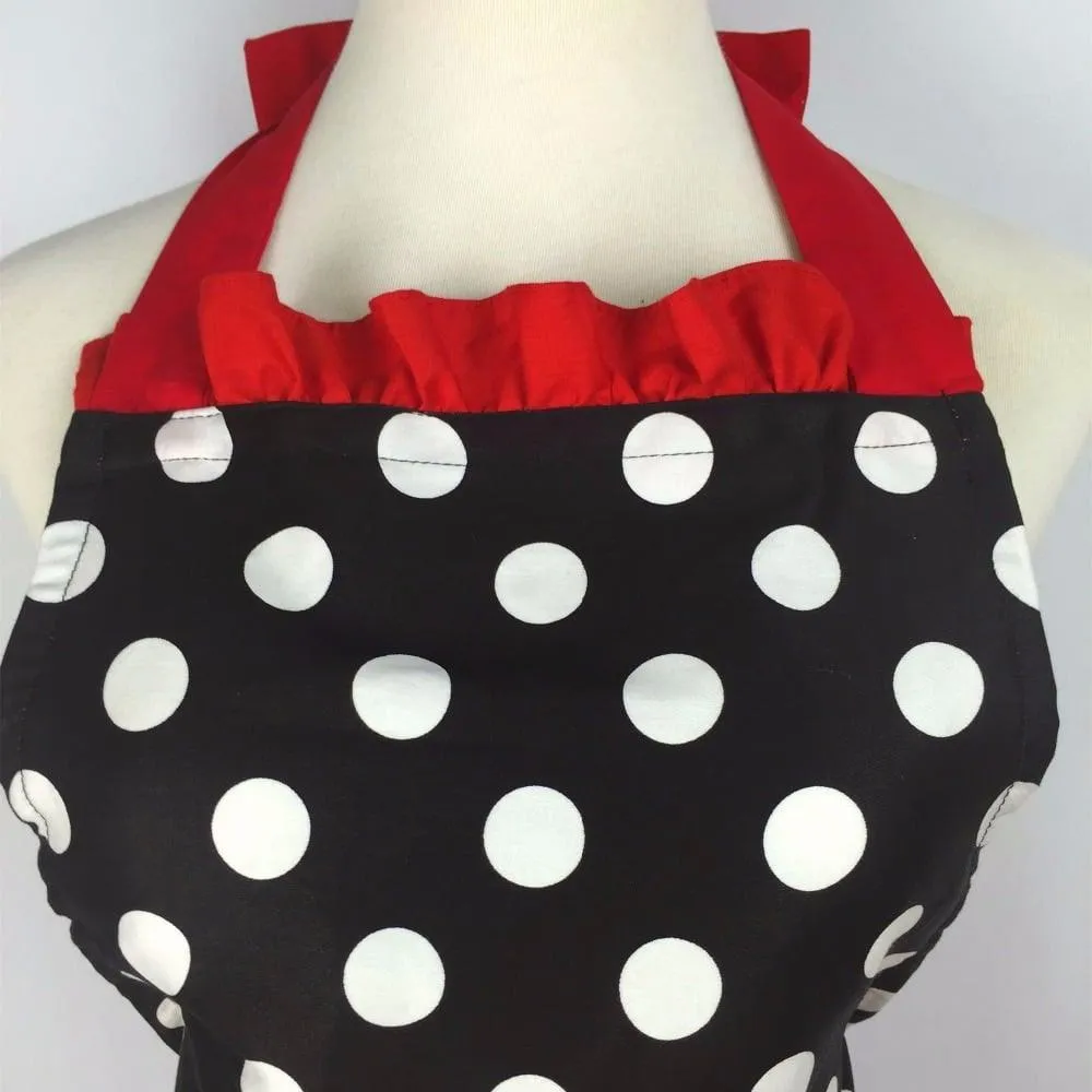 Women's Retro Polka Dot Kitchen Apron