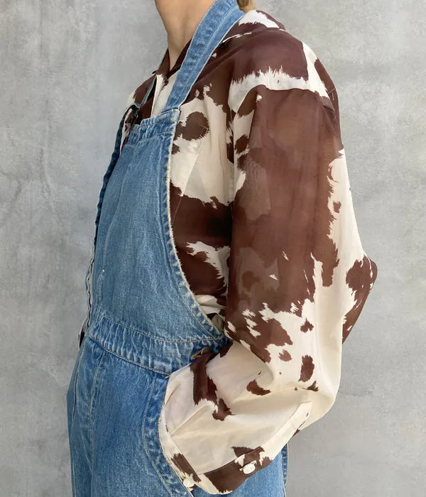 WRYHT/ONE-PIECE COLLAR BLOUSE/COW(ESPRESSO)